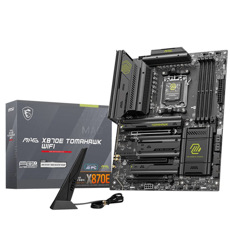 MSI MAG X870E TOMAHAWK WIFI AMD AM5 DDR5 ATX Gaming Motherboard MSI MAG X870E TOMAHAWK WIFI AMD AM5 DDR5 ATX Gaming Motherboard